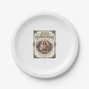 Jesus Kommunion Jesus Kommunion Christlicher Glaub Pappteller