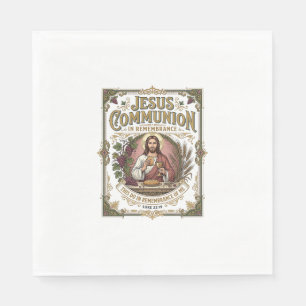 Jesus Kommunion Jesus Kommunion Christlicher Glaub Serviette