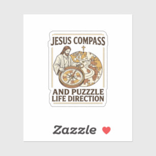 Jesus Kompass Und Puzzle Lebensrichtung Jesus Komp Aufkleber