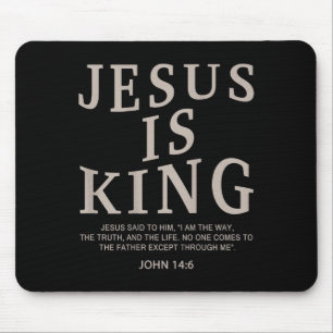 Jesus König Christliche Männer Jugend Gott Guter S Mousepad