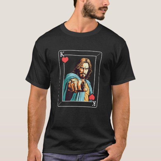 Jesus König der Herzen T-Shirt (Vorderseite)