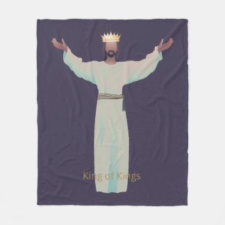 Jesus "König der Könige" Decke, christliche Gesche Fleecedecke