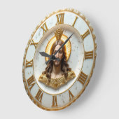 Jesus König der Könige Marmor Große Wanduhr (Winkel)