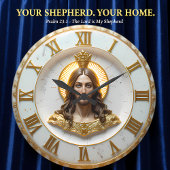 Jesus König der Könige Marmor Große Wanduhr