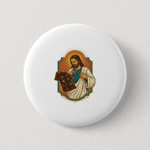 Jesus Kreide bedeckte schwarze Gym-Kleidung Chaos Button