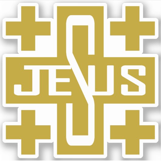 Jesus' Kreuz Aufkleber (Vorderseite)