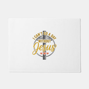 Jesus Kreuz Christliche Typografie-Shirt-Design_1 Fußmatte