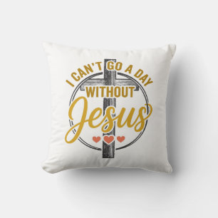 Jesus Kreuz Christliche Typografie-Shirt Design_1 Kissen