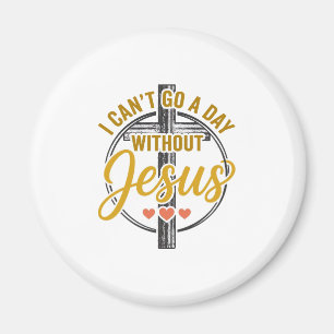 Jesus Kreuz Christliche Typografie-Shirt-Design_1 Magnet