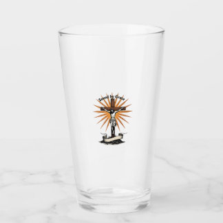 Jesus Kreuz Glaube Vintage Gravur Christliches T-S Glas