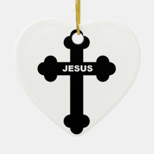 JESUS KREUZ KERAMIK ORNAMENT