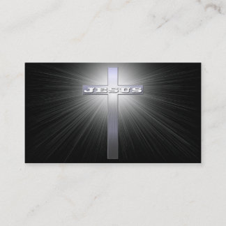 Jesus-Kreuz mit Licht Visitenkarte
