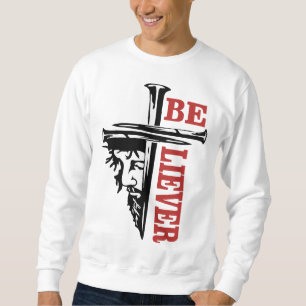 Jesus Kreuz Nageldesign – Mächtiger Christlicher G Sweatshirt
