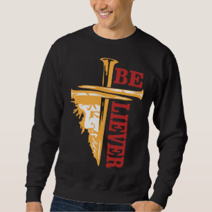 Jesus Kreuz Nageldesign – Mächtiger Christlicher G Sweatshirt