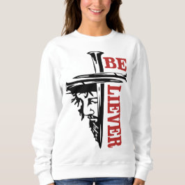 Jesus Kreuz Nageldesign – Mächtiger Christlicher G Sweatshirt