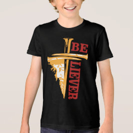 Jesus Kreuz Nageldesign – Mächtiges Christentum Tri-Blend Shirt