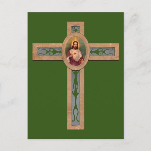 Jesus Kreuz Postkarte (Vorderseite)