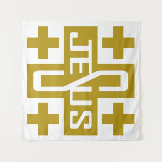 Jesus' Kreuz Wandteppich (Vorderseite (Horizontal))