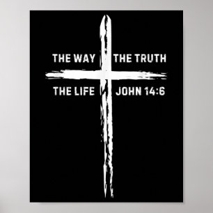 Jesus kreuzen den Weg der Wahrheit Männer Frauen K Poster