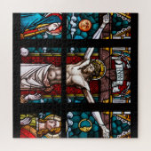 Jesus kreuzigte am Kreuz Puzzle (Horizontal)