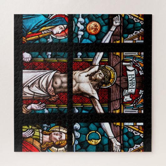 Jesus kreuzigte am Kreuz Puzzle (Horizontal)