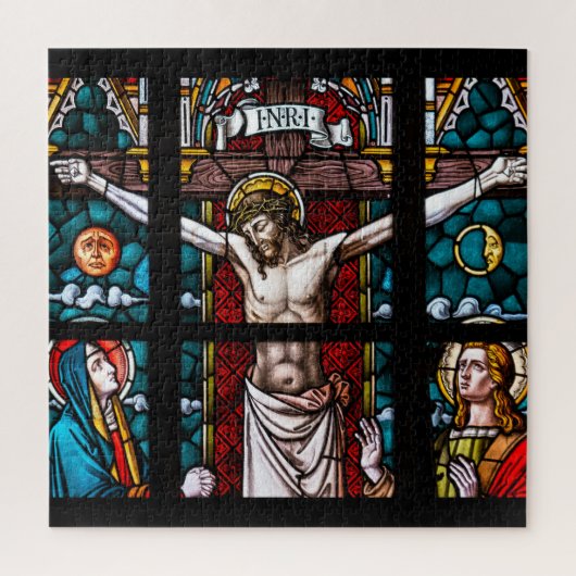 Jesus kreuzigte am Kreuz Puzzle (Vertikal)