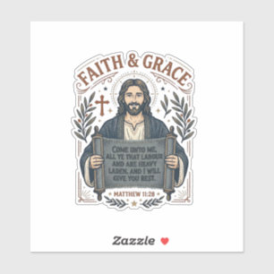 Jesus Kreuzstich Vintage-Shirt Christliches Grafik Aufkleber