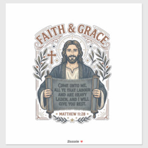 Jesus Kreuzstich Vintage-Shirt Christliches Grafik Aufkleber
