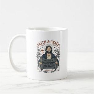 Jesus Kreuzstich Vintage-Shirt Christliches Grafik Kaffeetasse