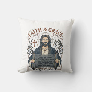 Jesus Kreuzstich Vintage-Shirt Christliches Grafik Kissen