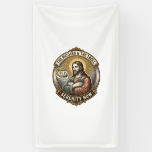 Jesus Kreuzt Arme Internet-Troll-Gesicht Emoji Hum Banner