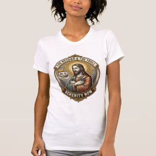 Jesus Kreuzt Arme Internet-Troll-Gesicht Emoji Hum T-Shirt
