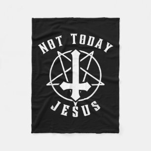 Jesus kreuzt heute nicht Jesus Christliches grafis Fleecedecke