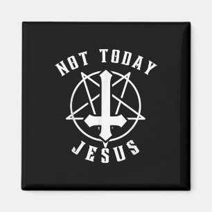 Jesus kreuzt heute nicht Jesus Christliches grafis Magnet