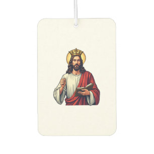 Jesus-Kronen-Scroll Vintage-Stickerei-Shirt 2 Autolufterfrischer