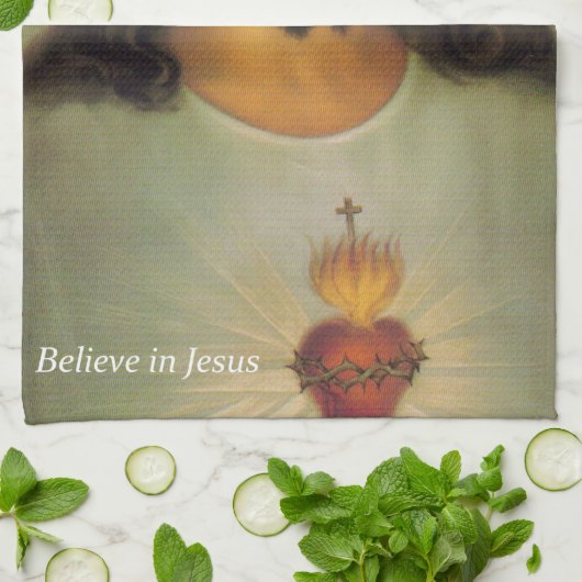 Jesus Küchenhandtuch Geschirrtuch (Gefaltet)