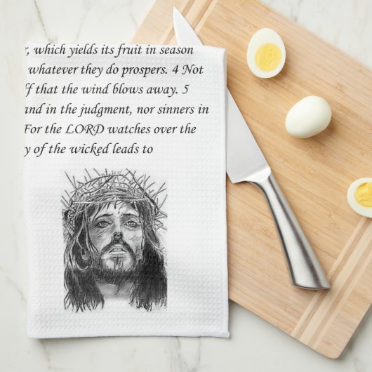 Jesus Küchenhandtuch Geschirrtuch (Viertel Falte)