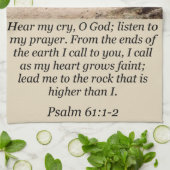 Jesus Küchenhandtuch Psalm 61:1-2 Geschirrtuch (Gefaltet)