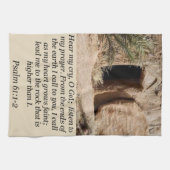 Jesus Küchenhandtuch Psalm 61:1-2 Geschirrtuch (Horizontal)