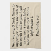 Jesus Küchenhandtuch Psalm 61:1-2 Geschirrtuch (Vertikal)