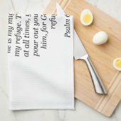 Jesus Küchenhandtuch Psalm 62:7-8 Geschirrtuch (Viertel Falte)