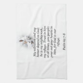 Jesus Küchenhandtuch Psalm 62:7-8 Geschirrtuch (Vertikal)