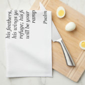 Jesus Küchenhandtuch Psalm 91-4 Geschirrtuch (Viertel Falte)