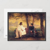 Jesus kümmert sich um mich postkarte (Vorne/Hinten)