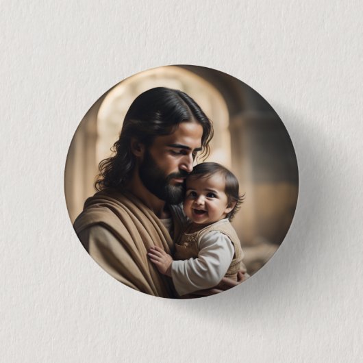 Jesus Kunst Button (Vorderseite)
