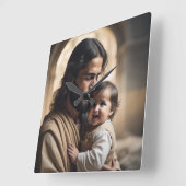 Jesus Kunst Quadratische Wanduhr (Winkel)