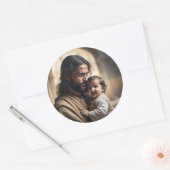 Jesus Kunst Runder Aufkleber (Umschlag)