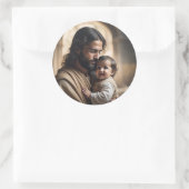 Jesus Kunst Runder Aufkleber (Tasche)