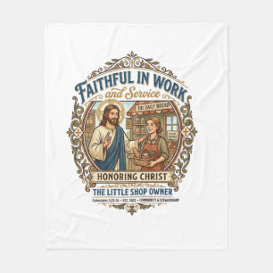Jesus Kunstverkäufer Etsy Maker Shirt Glaube Basie Fleecedecke