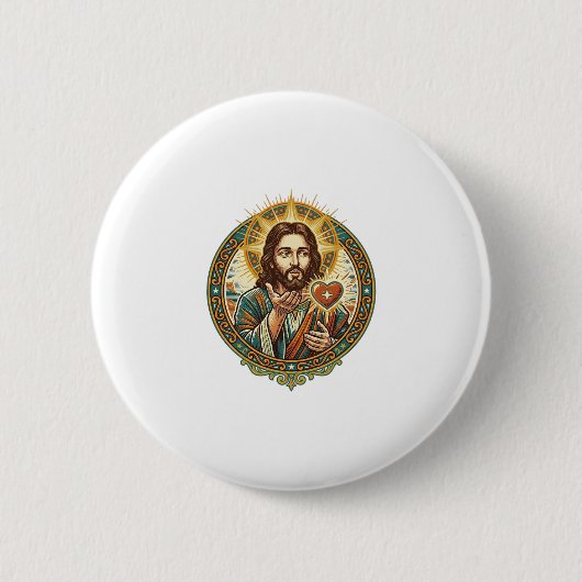 Jesus Küsschen Rot Herz Like Button Humor_1 (Vorderseite)
